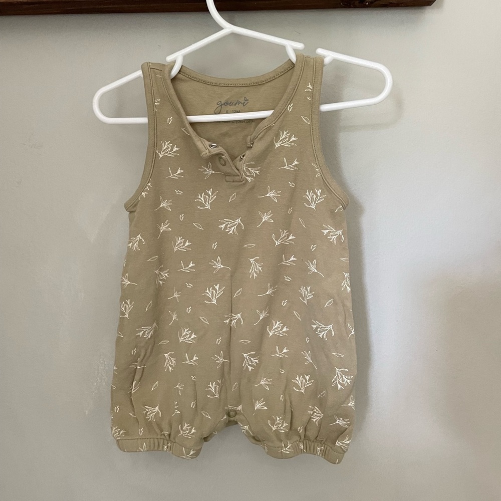 Goumikids Organic Baby Romper // Size 6-12 Months